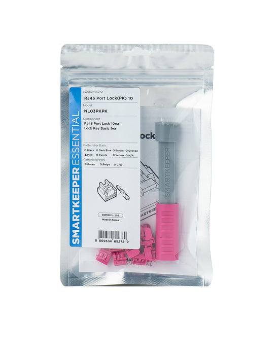 EAN 8809534692789 - Smartkeeper NL03PKPK bloqueador de puerto Bloqueador de puerto + clave RJ-45 Rosa 1 pieza(s) imagen 1
