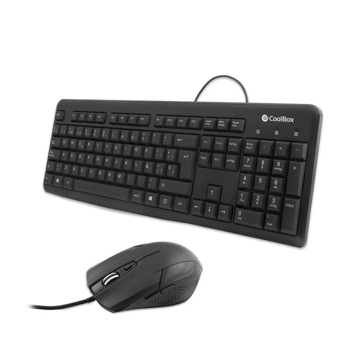 EAN 8436556141706 - CoolBox COO-KTR-01U teclado Ratón incluido Oficina USB QWERTY Negro imagen 1