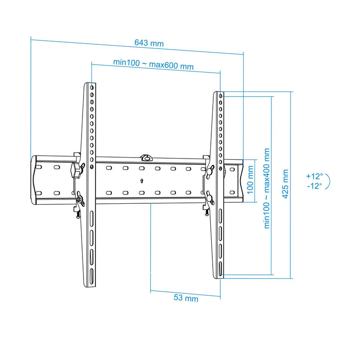 EAN 8433281007178 - TooQ LP4270T-B soporte para TV 177,8 cm (70") Negro imagen 9