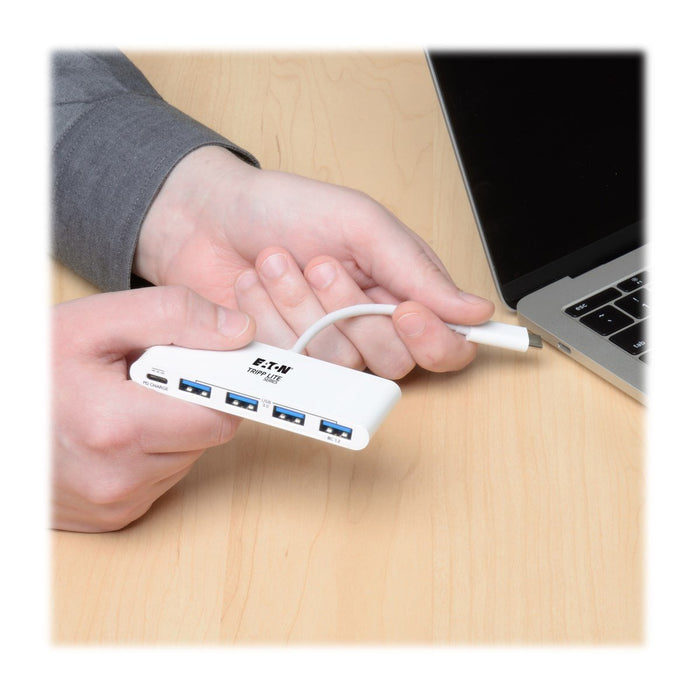 EAN 0037332193773 - Tripp Lite U460-004-4A-C hub de interfaz USB 3.2 Gen 1 (3.1 Gen 1) Type-C 5000 Mbit/s Blanco imagen 9