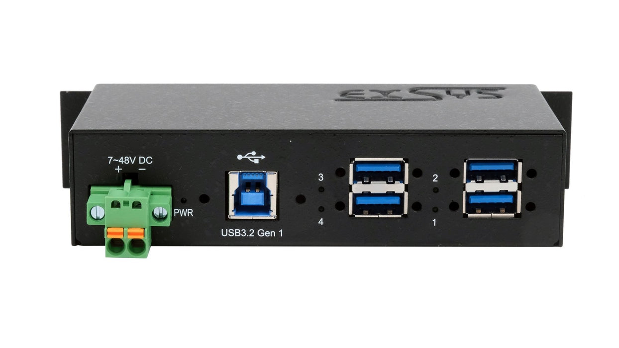 EAN 4718359118524 - EXSYS EX-1185HMVS-2 hub de interfaz USB 3.2 Gen 1 (3.1 Gen 1) Type-B 5000 Mbit/s Negro imagen 4