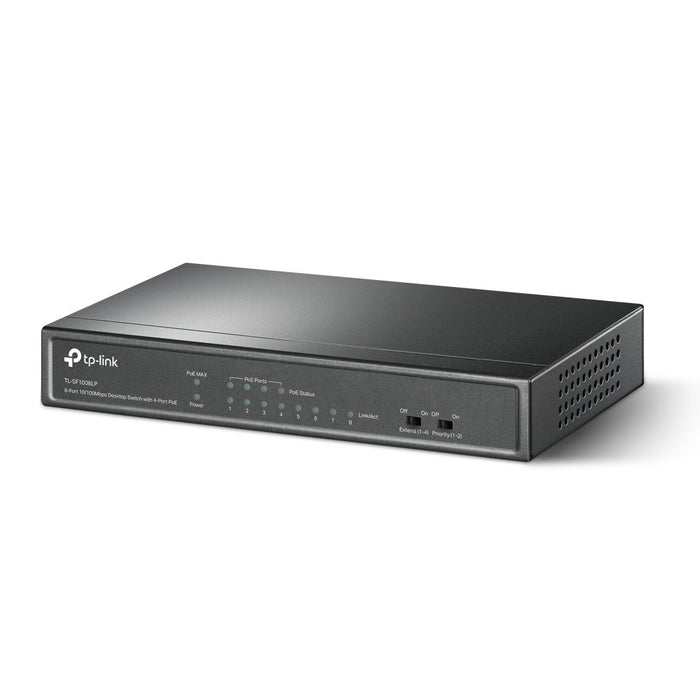 EAN 6935364052768 - TP-Link TL-SF1008LP switch No administrado Fast Ethernet (10/100) Energía sobre Ethernet (PoE) Negro imagen 2