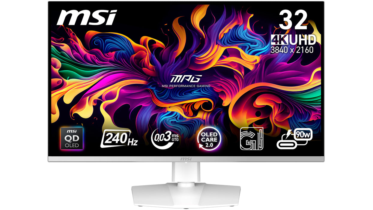 EAN 4711377266901 - MSI MPG 321URXW QD-OLED pantalla para PC 80 cm (31.5") 3840 x 2160 Pixeles 4K Ultra HD Blanco imagen 3