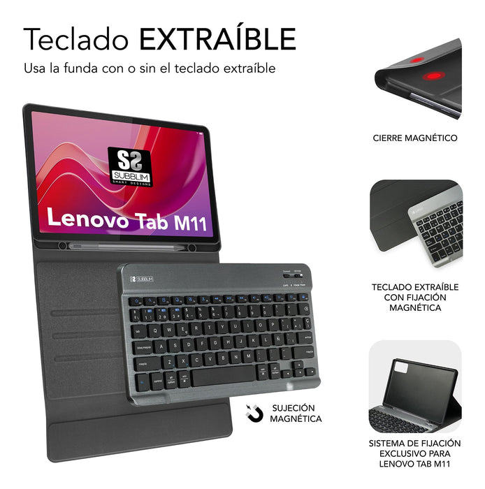 EAN 8436586743123 - SUBBLIM SUBKT3-BTL310 teclado para móvil QWERTY Español Bluetooth Negro imagen 4