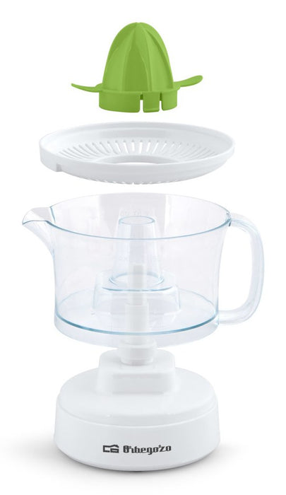 EAN 8436044535826 - Orbegozo EP 1510 Exprimidor eléctrico de tomates 25 W Verde, Transparente, Blanco imagen 4