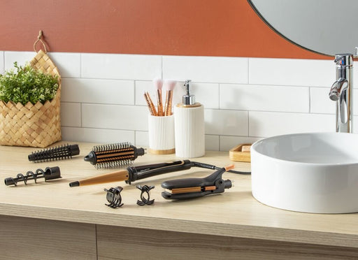 EAN 3121040081860 - Rowenta Infinite Looks CF4231 Herramienta de peinado con múltiples accesorios Caliente Negro, Bronce 1,8  imagen 2