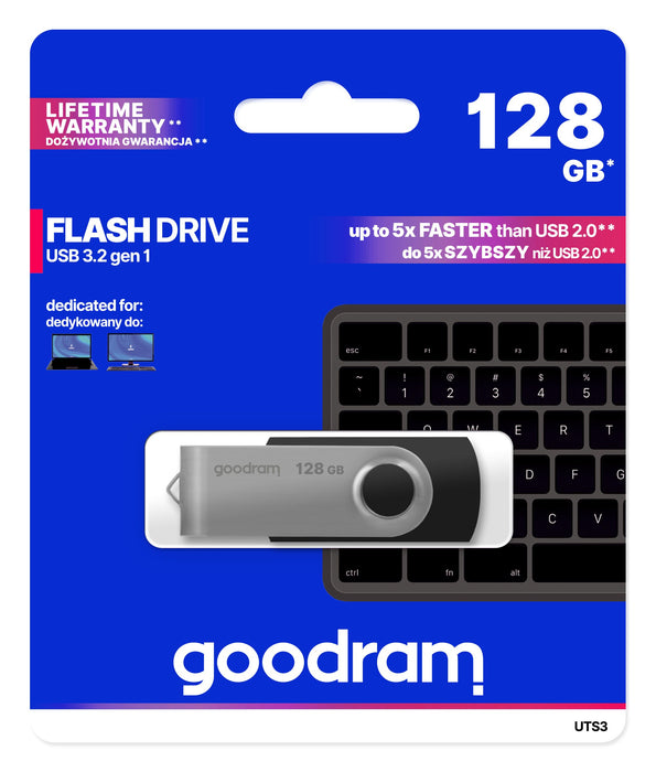 EAN 5908267920862 - Goodram UTS3 unidad flash USB 128 GB USB tipo A 3.2 Gen 1 (3.1 Gen 1) Negro imagen 5