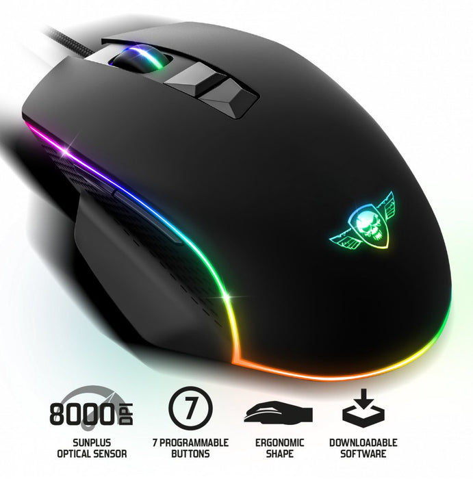 EAN 3700104455078 - Spirit of Gamer PRO-M1 ratón Juego mano derecha Óptico 8000 DPI imagen 2