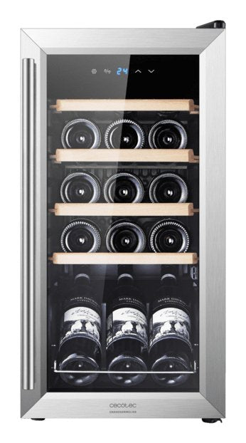 EAN 8435484001212 - Cecotec 00121 enfriador de vino Nevera de vino Independiente Acero inoxidable 15 botella(s) imagen 2