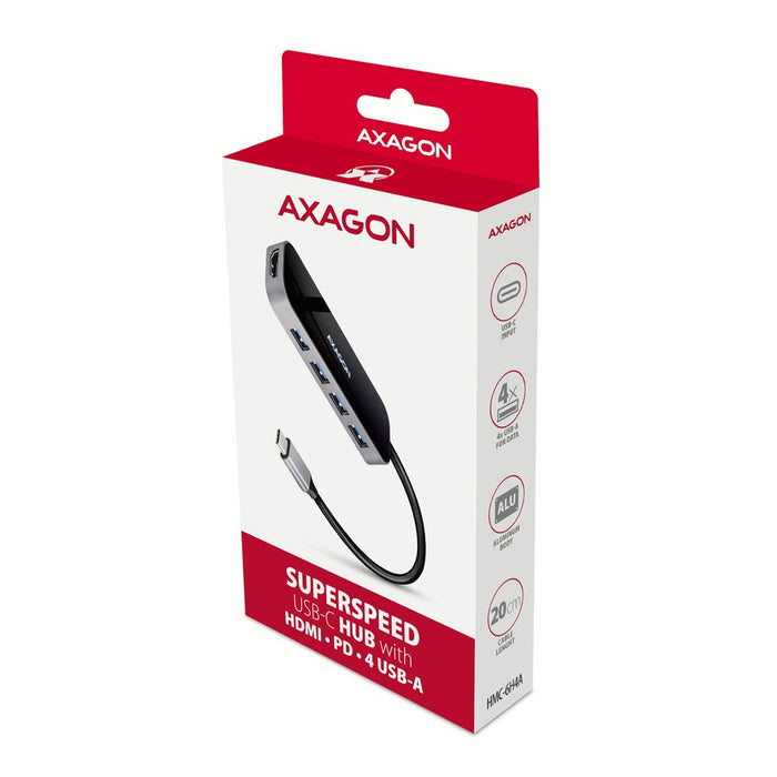 EAN 8595247907028 - Axagon HMC-6H4A base para portátil y replicador de puertos Alámbrico USB 3.2 Gen 1 (3.1 Gen 1) Type-C Neg imagen 9