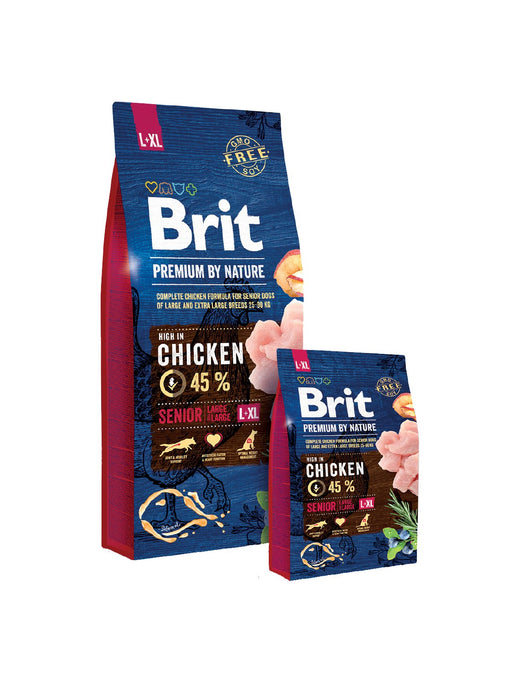 EAN 8595602526482 - Brit Premium by Nature Senior L+XL 15 kg Manzana, Pollo, Maíz imagen 1