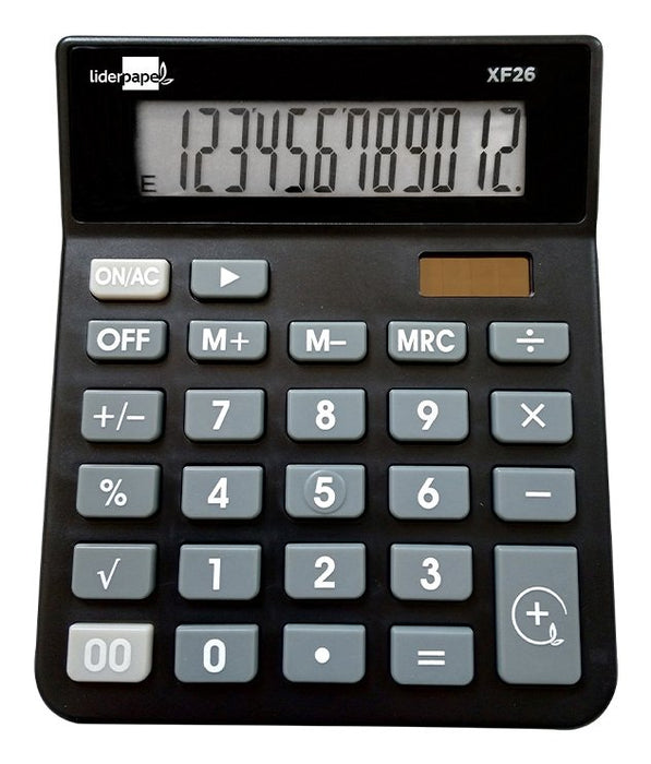 EAN 8423473040854 - Liderpapel XF26 calculadora Escritorio Calculadora básica Negro imagen 1