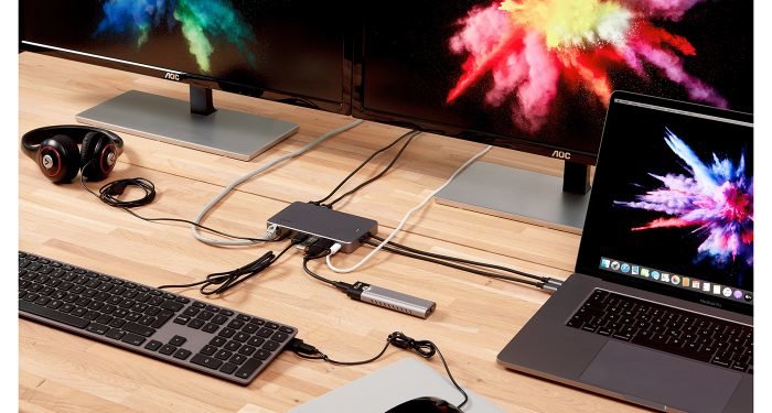 EAN 7640113434816 - LMP Display Dock 2 Alámbrico USB 3.2 Gen 1 (3.1 Gen 1) Type-C Gris imagen 3