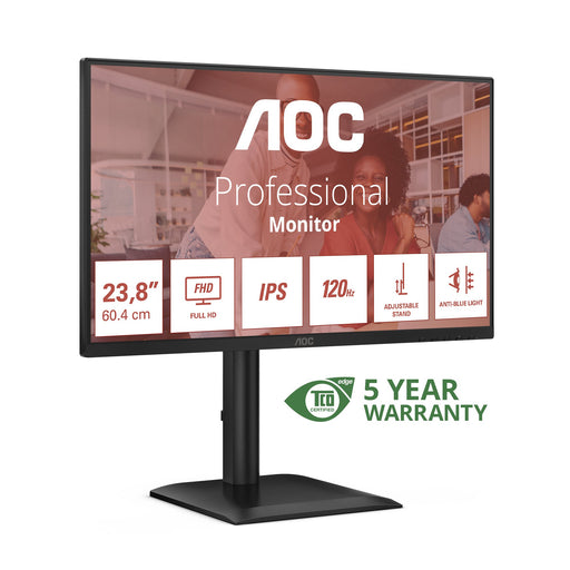 EAN 4038986142779 - AOC 24E4U pantalla para PC 60,5 cm (23.8") 1920 x 1080 Pixeles Full HD LED Negro imagen 2