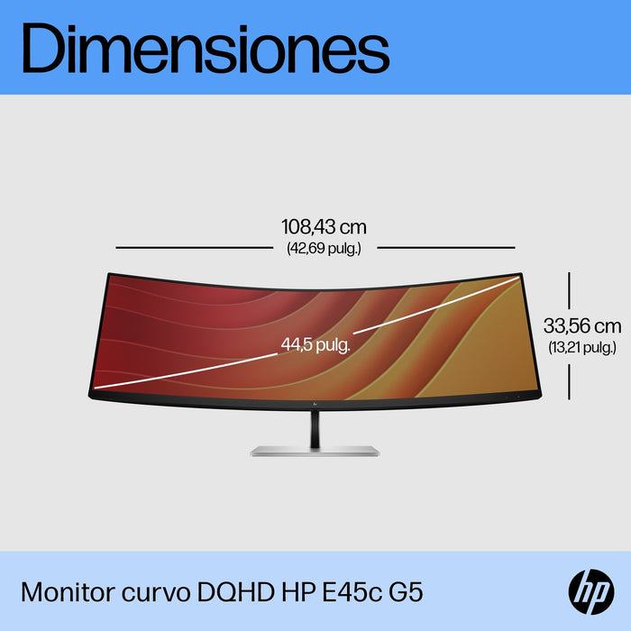 EAN 5715063350898 - HP E45c G5 DQHD Curved Monitor pantalla para PC 113 cm (44.5") 5120 x 1440 Pixeles Dual QHD LCD Negro imagen 5