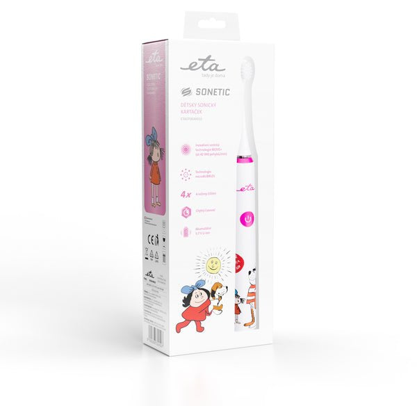 EAN 8590393324514 - Eta Sonetic Kids Maxipes Niño Cepillo dental sónico Rosa, Blanco imagen 13