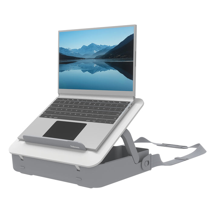 EAN 0043859794881 - Fellowes BREYTA LAPTOP STAND CARRY CASE WHITE 35,6 cm (14") Funda protectora rígida Blanco imagen 1