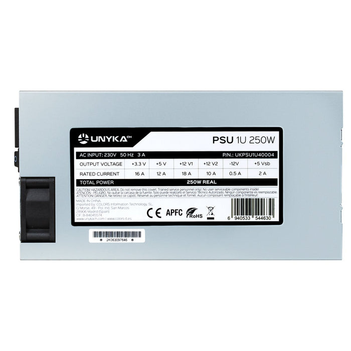 EAN 6940533544630 - UNYKAch UKPSU1U40004 unidad de fuente de alimentación 20+4 pin ATX Flex ATX Plata imagen 1