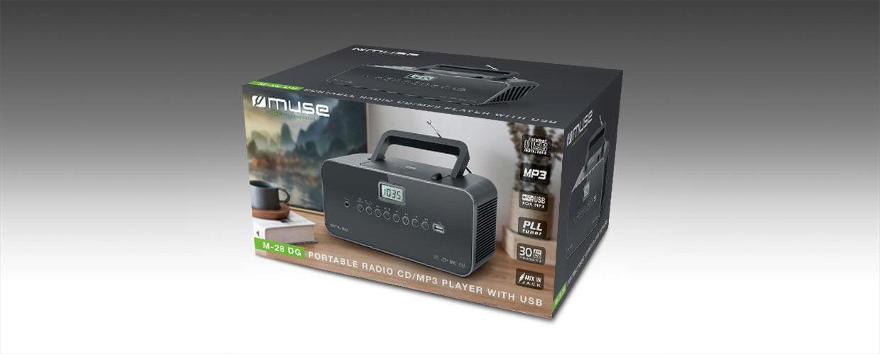 EAN 3700460206314 - Muse M-28 DG reproductor de CD Reproductor de CD portátil Negro imagen 3