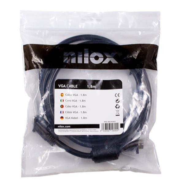 EAN 8436556146909 - Nilox NXCVGA01 cable VGA 1,8 m VGA (D-Sub) Negro imagen 5