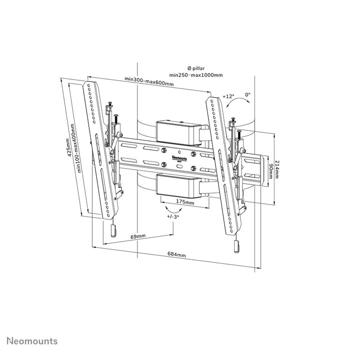 EAN 8717371449537 - Neomounts WL35S-910BL16 soporte para TV 190,5 cm (75") Negro imagen 16