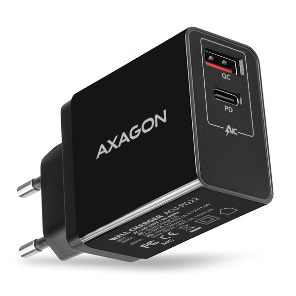 EAN 8595247904485 - Axagon ACU-PQ22 cargador de dispositivo móvil Teléfono móvil, Batería portátil, Smartphone, Reloj intelig imagen 1