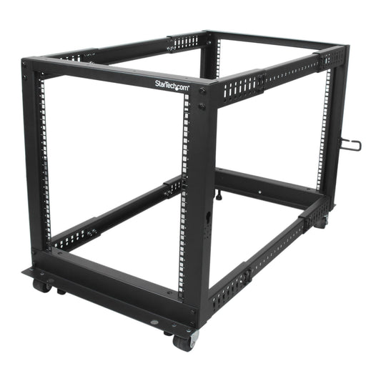 EAN 0065030858502 - StarTech.com 4POSTRACK12U armario rack Rack o bastidor independiente Negro imagen 1