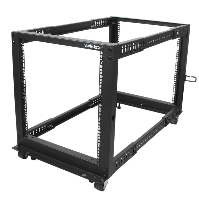 EAN 0065030858502 - StarTech.com 4POSTRACK12U armario rack Rack o bastidor independiente Negro imagen 1