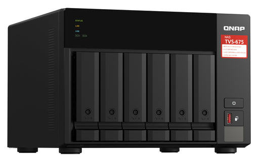 EAN 4713213519387 - QNAP TVS-675 NAS Torre ZhaoXin KaiXian KX-6000 KX-U6580 8 GB DDR4 0 TB QuTS hero Negro imagen 2
