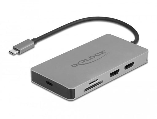 EAN 4043619870042 - DeLOCK 87004 base para portátil y replicador de puertos Alámbrico USB 3.2 Gen 1 (3.1 Gen 1) Type-C Gris imagen 1
