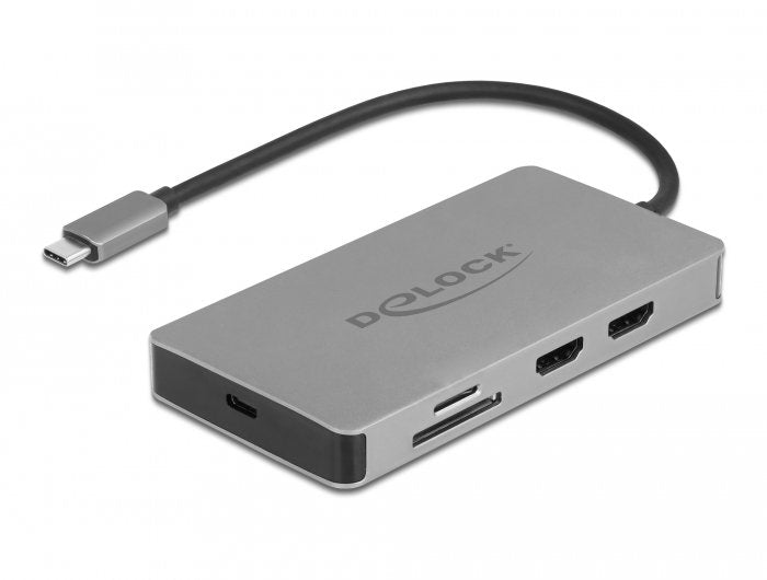 EAN 4043619870042 - DeLOCK 87004 base para portátil y replicador de puertos Alámbrico USB 3.2 Gen 1 (3.1 Gen 1) Type-C Gris imagen 1