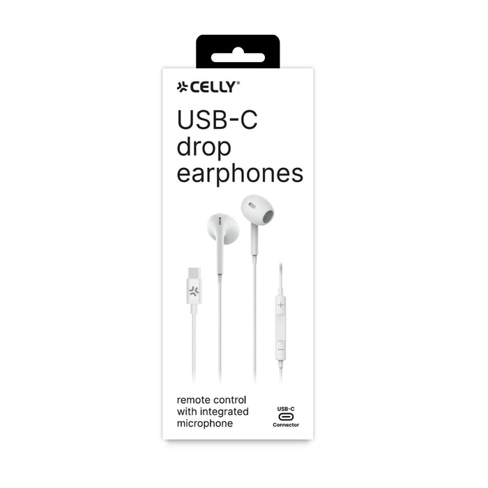 EAN 8021735208136 - Celly UP1300TYPECWH auricular y casco Auriculares Alámbrico Dentro de oído Llamadas/Música USB Tipo C Bla imagen 2