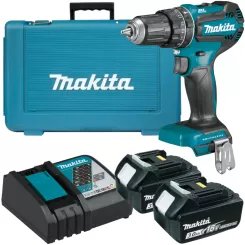 EAN 0088381866187 - Makita DHP485RFE taladro 1900 RPM Sin llave 1,8 kg Azul imagen 1