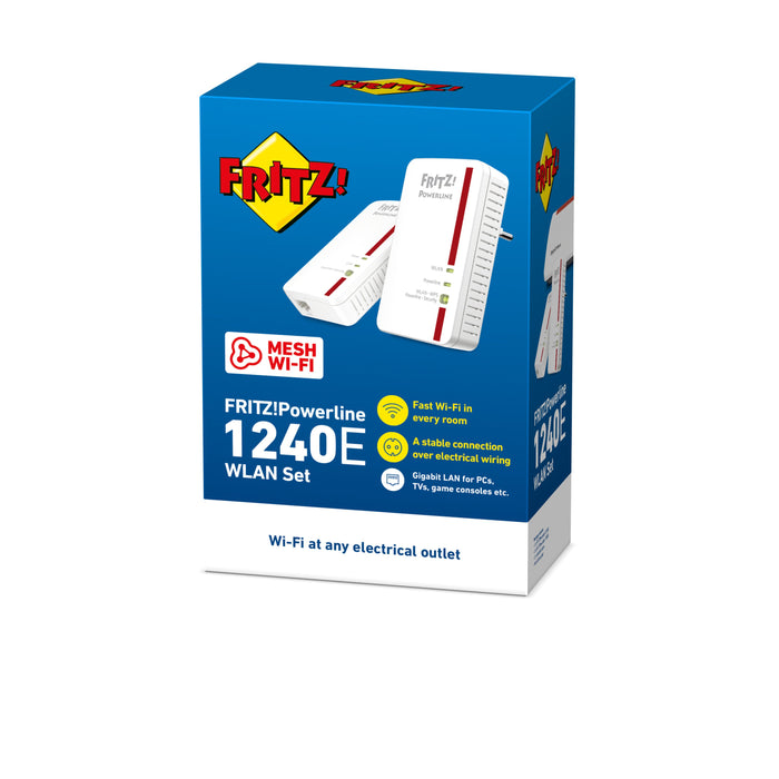 EAN 4023125027550 - Powerline FRITZ! 1240E WLAN Set INT 1200 Mbit/s Ethernet Wifi Rojo, Blanco 2 pieza(s) imagen 3