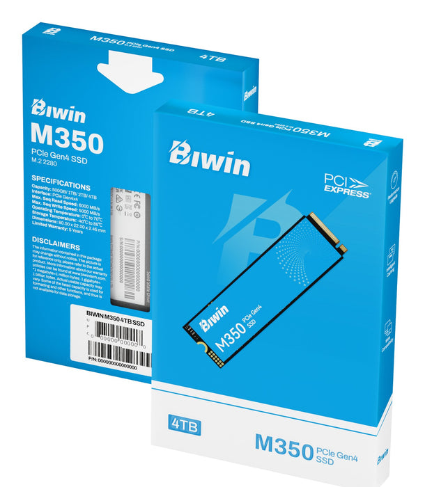 EAN 6955914639119 - Biwin M350 4 TB M.2 PCI Express 4.0 NVMe imagen 14