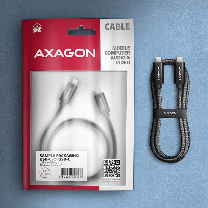EAN 8595247907967 - Axagon BUCM4X-CM10AB cable USB USB4 Gen 3x2 1 m USB C Negro imagen 11