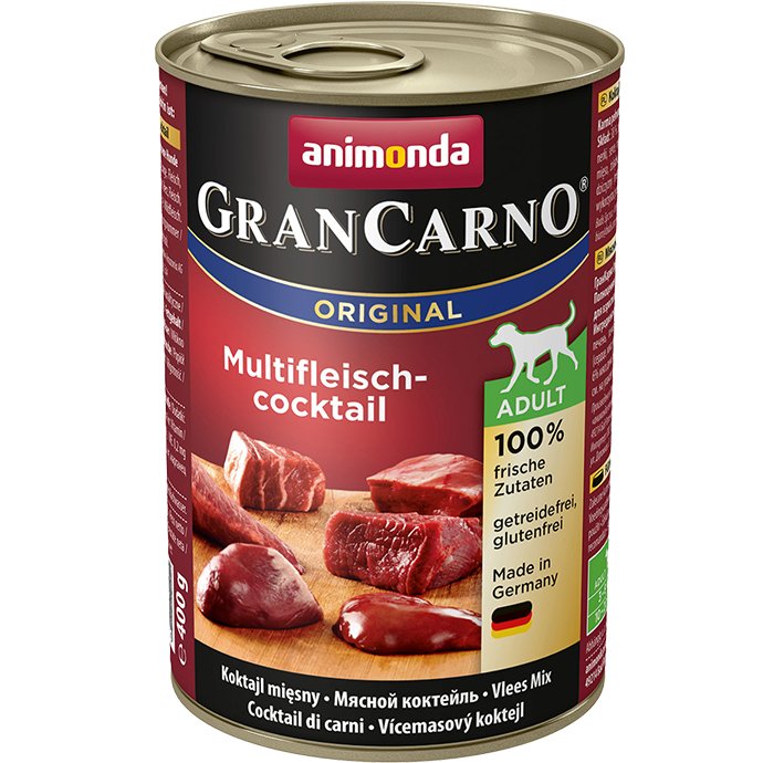 EAN 4017721827300 - animonda GranCarno Original Ternera, Pollo, Caza, Pavo Adulto 400 g imagen 1