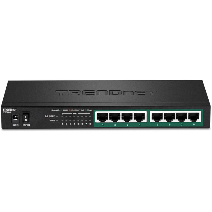 EAN 0710931162233 - Trendnet TPE-TG83 switch No administrado Gigabit Ethernet (10/100/1000) Energía sobre Ethernet (PoE) Negr imagen 2