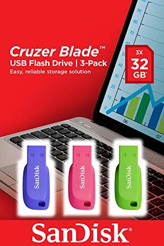 EAN 0619659169428 - SanDisk Cruzer Blade 3x 32GB unidad flash USB USB tipo A 2.0 Azul, Verde, Rosa imagen 1