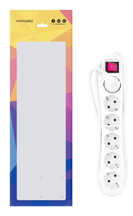 EAN 8433281010185 - Nanocable 10.37.0006 base múltiple 1,4 m 6 salidas AC Interior Blanco imagen 4