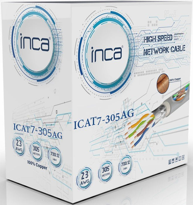 EAN 8681949015977 - Inca ICAT7-305AG cable de red Gris 305 m Cat7 S/FTP (S-STP) imagen 3