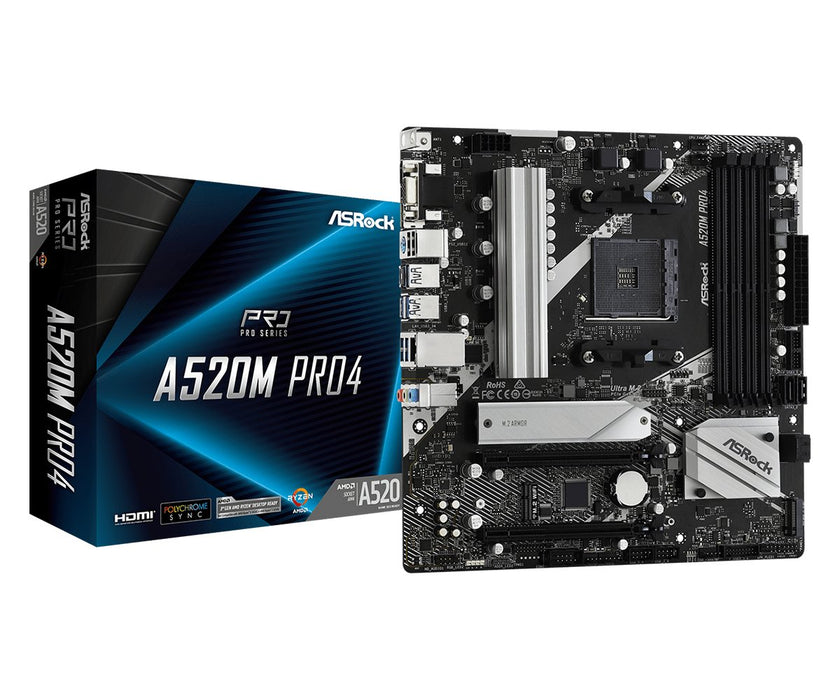 EAN 4710483932076 - Asrock A520M Pro4 Zócalo AM4 micro ATX imagen 1