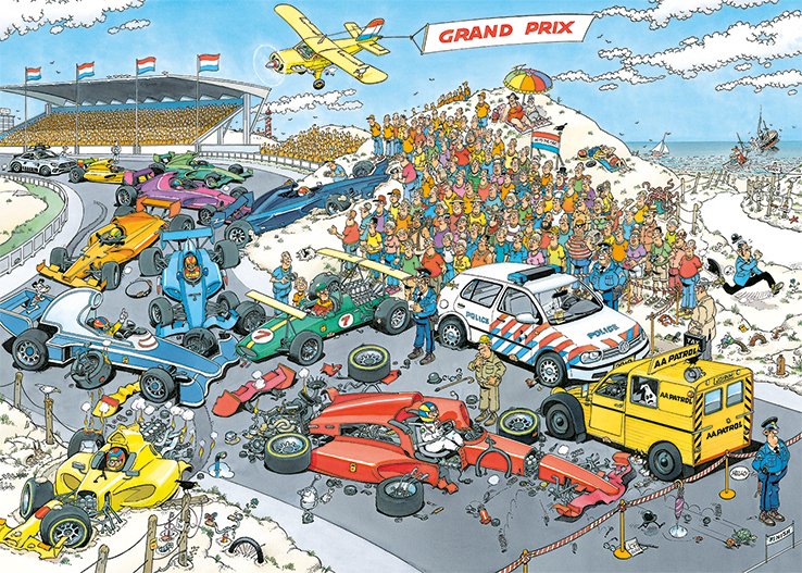 EAN 8710126190937 - Jan van Haasteren Formula 1, The Start 1000 pcs Puzzle rompecabezas 1000 pieza(s) Cómics imagen 2