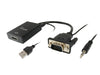 EAN 4015867222430 - Equip 119038 adaptador de cable de vídeo 0,2 m VGA (D-Sub) + 3,5mm DVI-D + USB Negro imagen 1