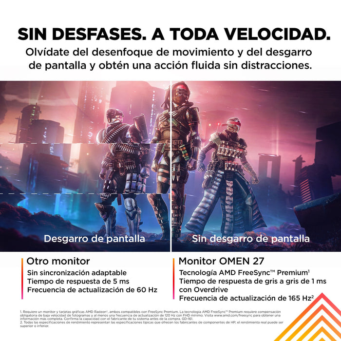 EAN 0197029615145 - OMEN by HP 27 inch FHD 165Hz Gaming Monitor - OMEN 27 pantalla para PC 68,6 cm (27") 1920 x 1080 Pixeles  imagen 12
