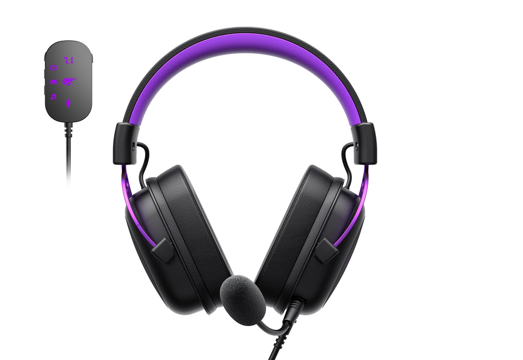 EAN 6939119057213 - Havit H2002C+U auricular y casco Auriculares Alámbrico Diadema Juego Negro, Violeta imagen 3