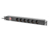 EAN 5901969441826 - Lanberg PDU-06F-0200-IEC-BK unidad de distribución de energía (PDU) 6 salidas AC 1U Negro imagen 1