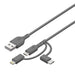 EAN 4891199206313 - GP Batteries CY1N cable USB 1 m USB A USB C/Micro-USB B/Lightning Gris imagen 5