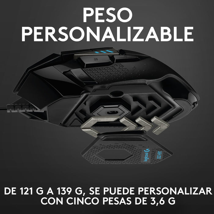EAN 5099206080270 - Logitech G 910-005471 ratón Juego mano derecha USB tipo A Óptico 25600 DPI imagen 15
