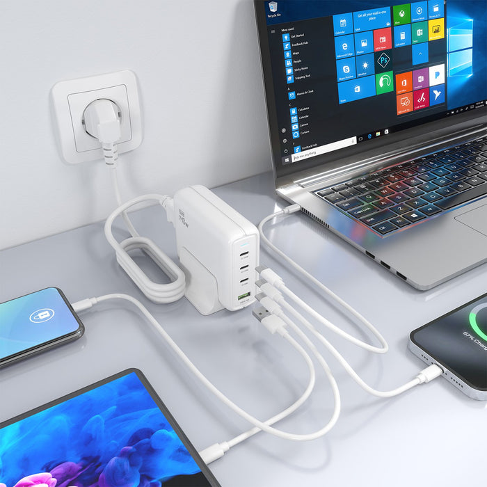 EAN 8435739903216 - AISENS ASCH-140W4P055-W cargador de dispositivo móvil Universal Corriente alterna Carga rápida Interior imagen 6